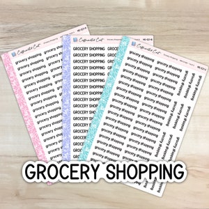 Grocery Shopping - Mini Script Planner Stickers [ MS-021 ]
