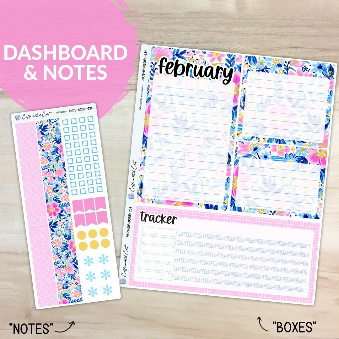 Dashboard and Notes Kit - Preppy Floral [ BK-234 ] - Etsy