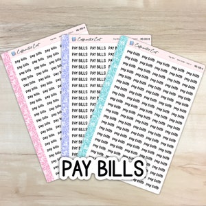 Rechnungen bezahlen - Mini Script Planner Stickers [ MS-010 ]