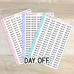 Day Off - Mini Script Planner Stickers [ MS-012 ]