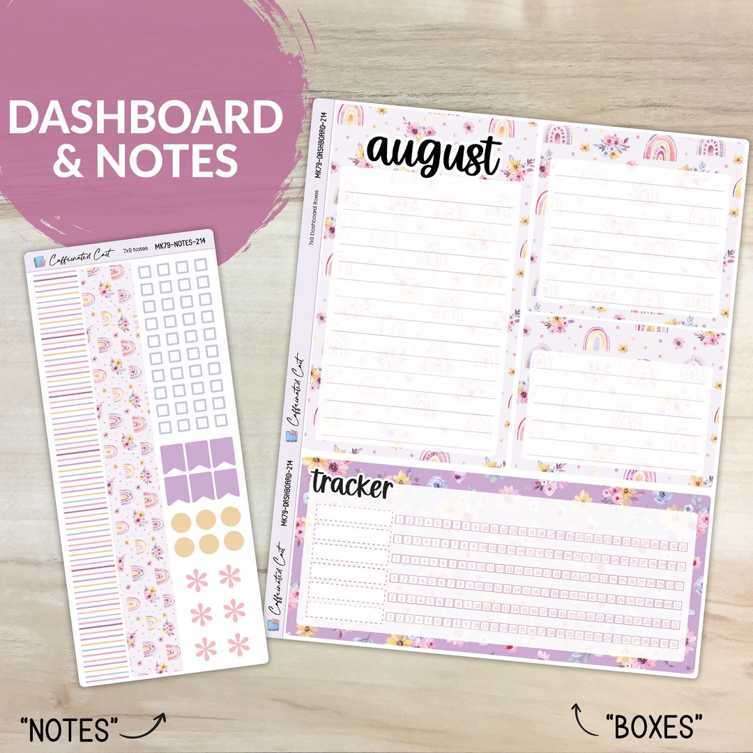 Dashboard and Notes Kit - Sunset Mood [ BK-214 ] - Etsy