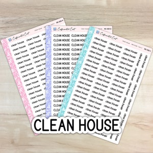 Clean House - Mini Script Planner Stickers [ MS-009 ]