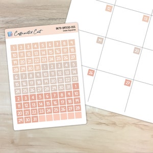 Date Squares - Neutral Boho [ WK-055 ]