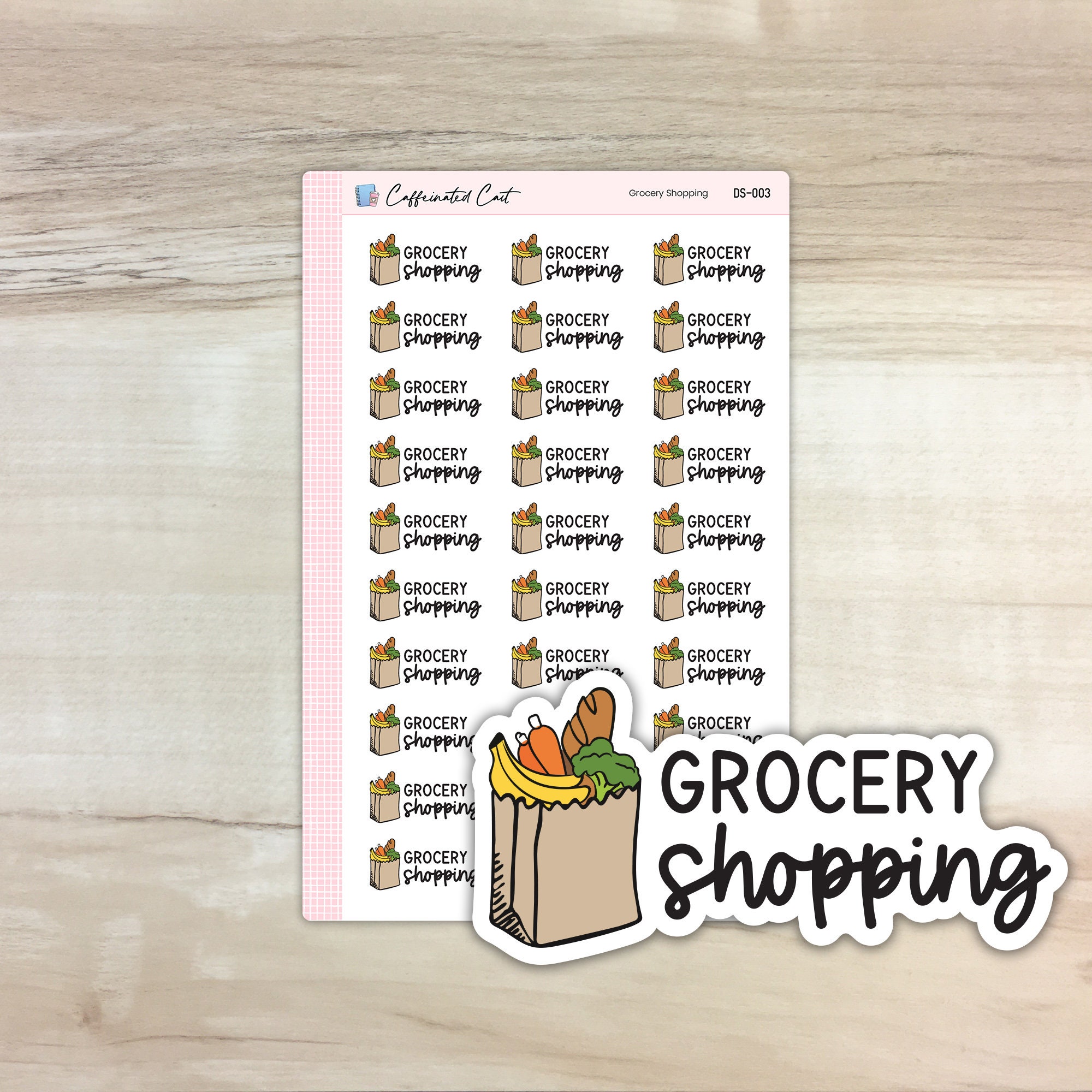 Grocery Shopping Planner Stickers [DS-003 ] - Etsy