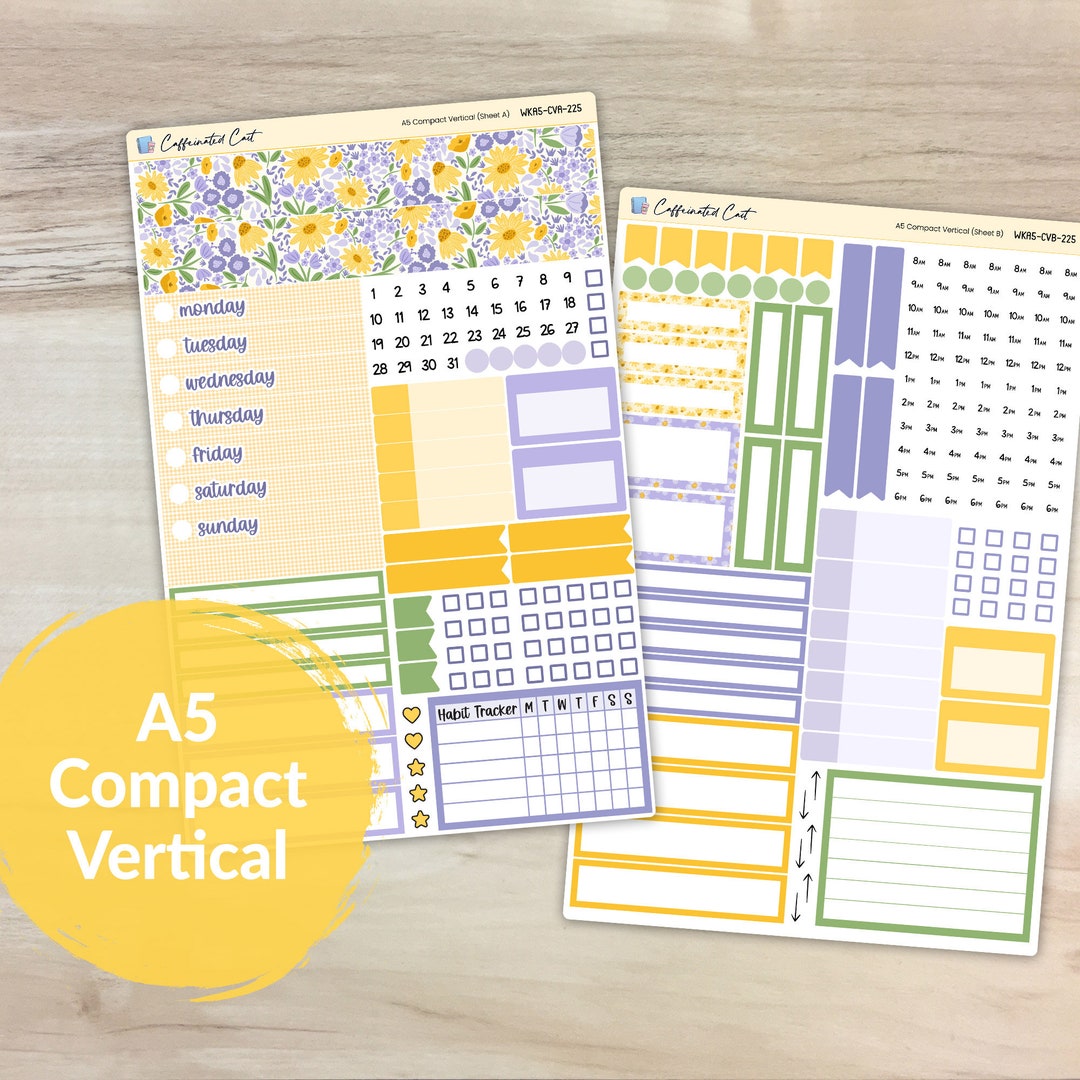 A5 Compact Vertical Kit - Wildflowers [ WK-225 ] - Etsy