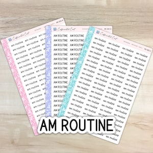 AM Routine - Mini Script Planner Stickers [ MS-003 ]
