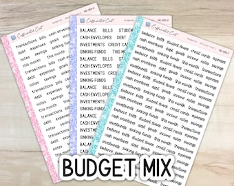 Budget Mix - Mini Script Planner Stickers [ MS-900 ]