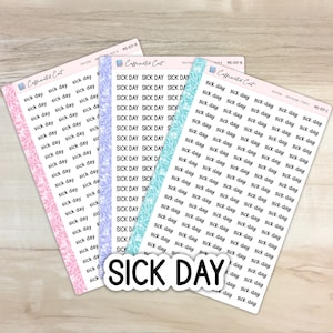 Sick Day - Mini Script Planner Stickers [ MS-017 ]