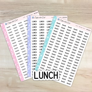 Lunch - Mini Script Planner Stickers [ MS-032 ]