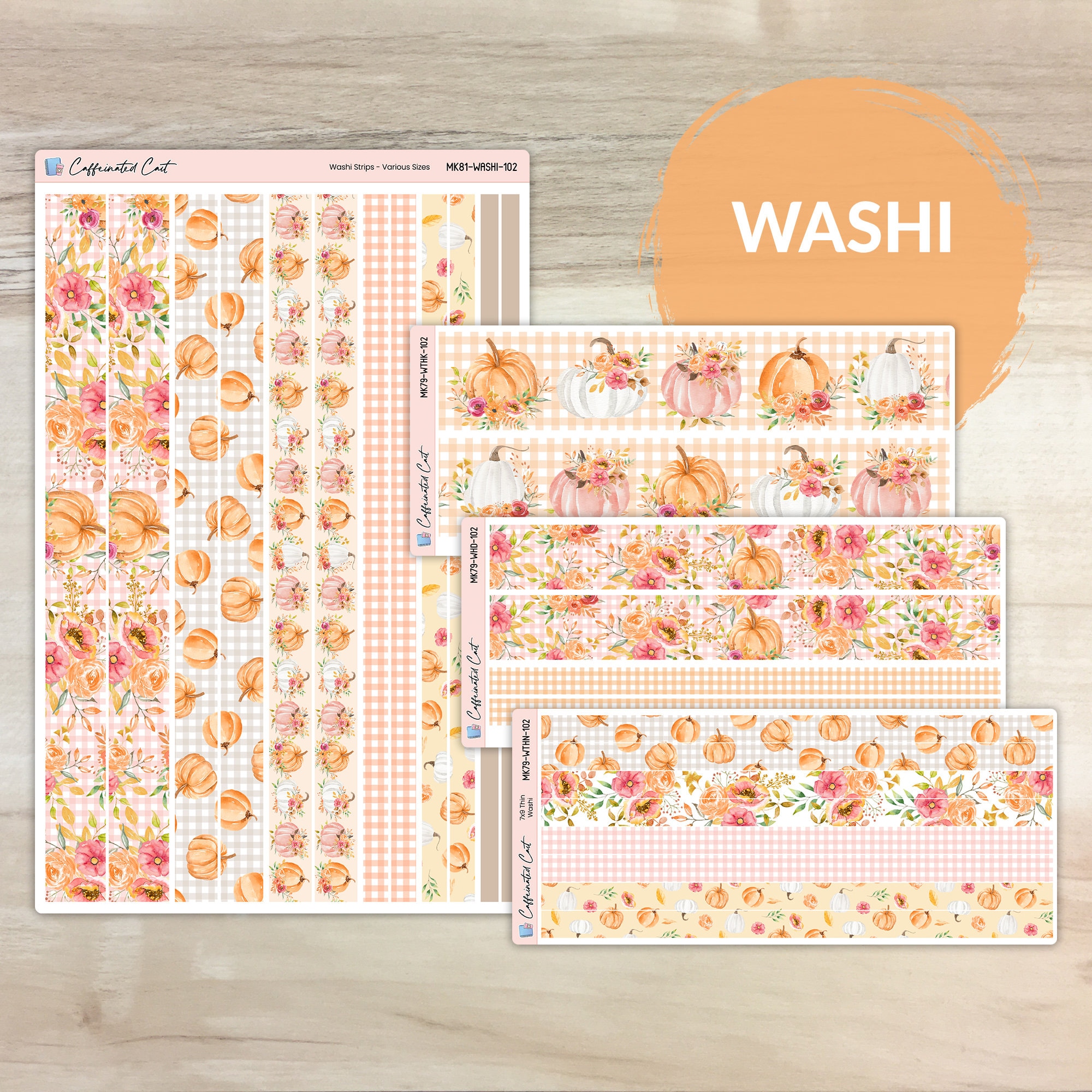 Washi Strips - Pumpkin Patch [ WK-102 ]