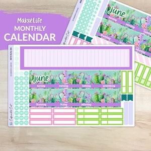 Calendar Kit for MAKSELIFE Planners - Colorful Cacti [ MK-065 ]