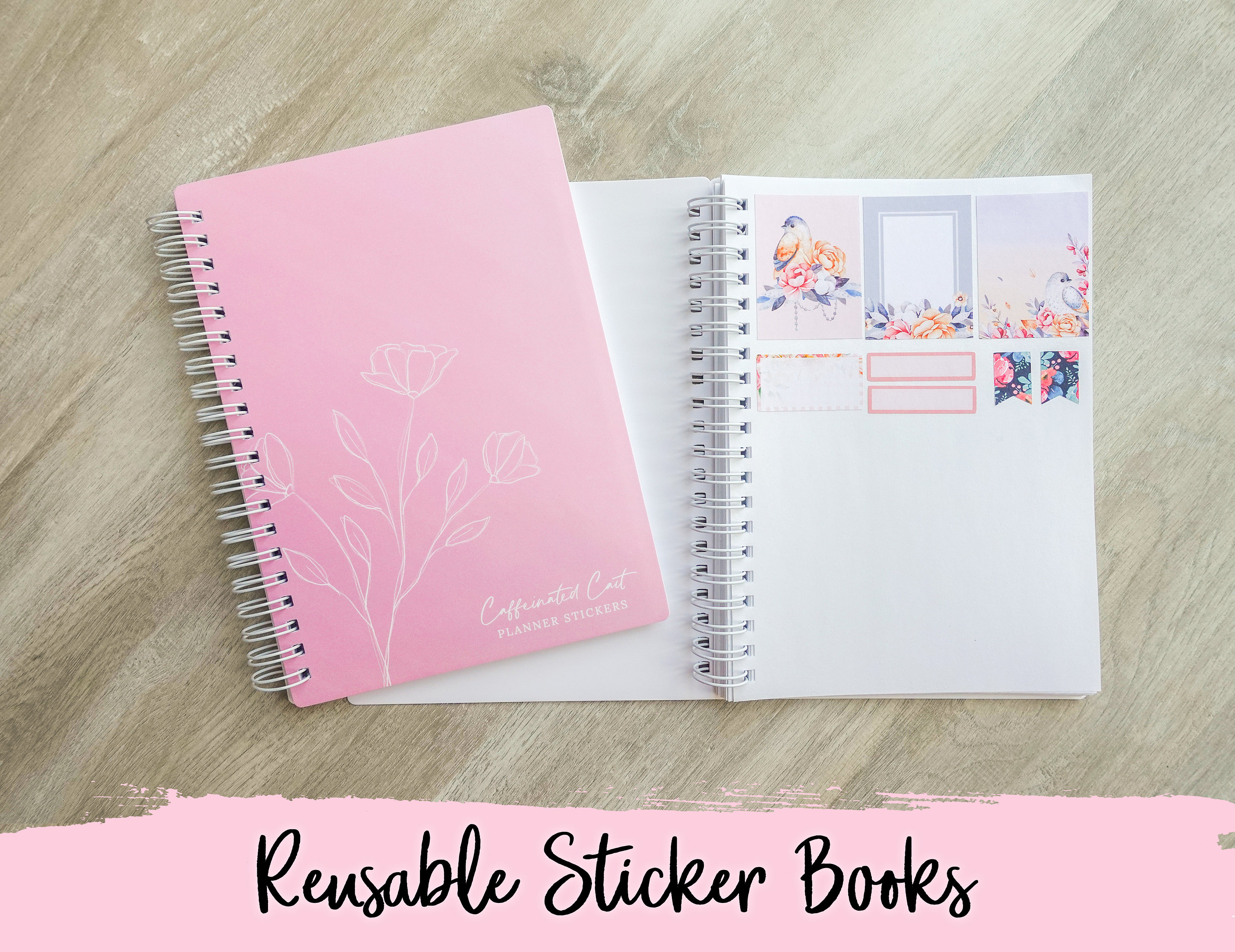 Kawaii Reusable Sticker Book, Reusable Sticker Album, 6x4 Inch Sticker Book,  Silicone Release Paper, Bubble Tea Sticker Storage Book 