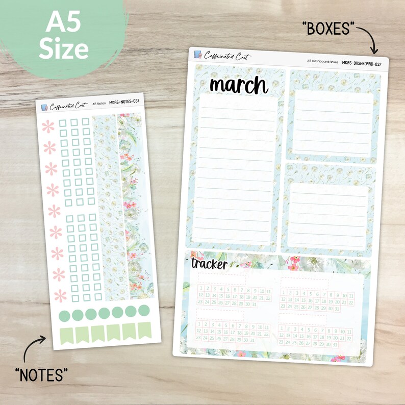 Dashboard and Notes Kit - Dandelions [ BK-037 ] - Etsy