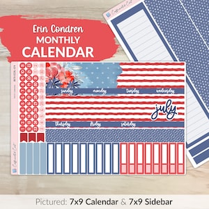 Calendar Kit for ERIN CONDREN Planners - Independence [ MK-074 ]