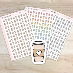Coffee Cup Doodle Icon Stickers