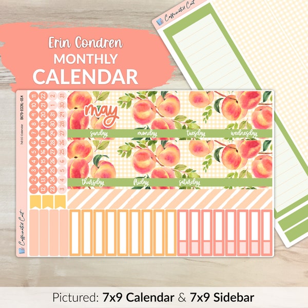 Calendar Kit for ERIN CONDREN Planners - Just Peachy [ MK-054 ]