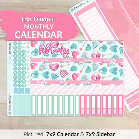 Calendar Kit for ERIN CONDREN Planners Be Mine MK-025 - Etsy