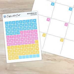 Date Squares - Preppy Floral [ WK-234 ]