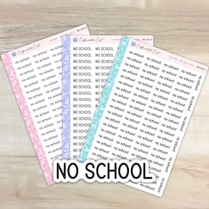 No School - Mini Script Planner Stickers [ MS-025 ]