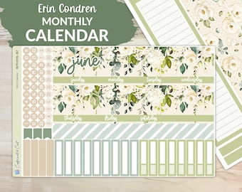 Calendar Kit for ERIN CONDREN Planners - Serene [ MK-067 ]