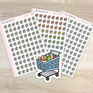 Einkaufswagen Doodle Icon Sticker