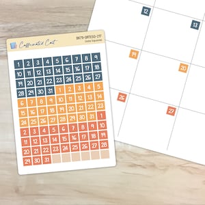 Date Squares - Amber & Rust [ WK-217 ]