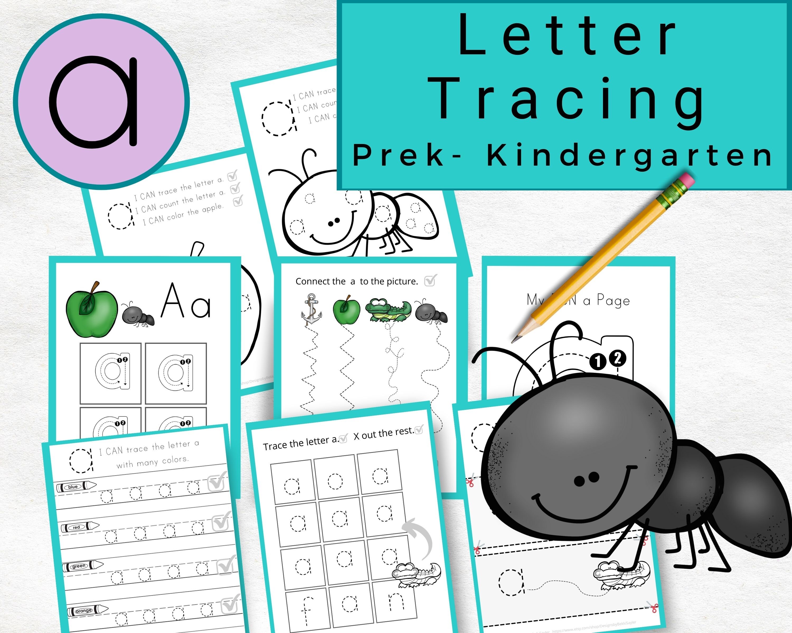 Tracing Lowercase Letters Worksheets for Preschool Tracing - Etsy