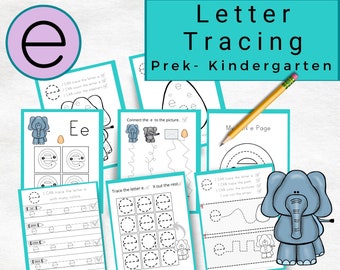 Preschool Worksheets, Tracing Letter e Worksheets, Alphabet Tracing Worksheets, Alphabet Tracing Printables, Handwriting Practice, Education