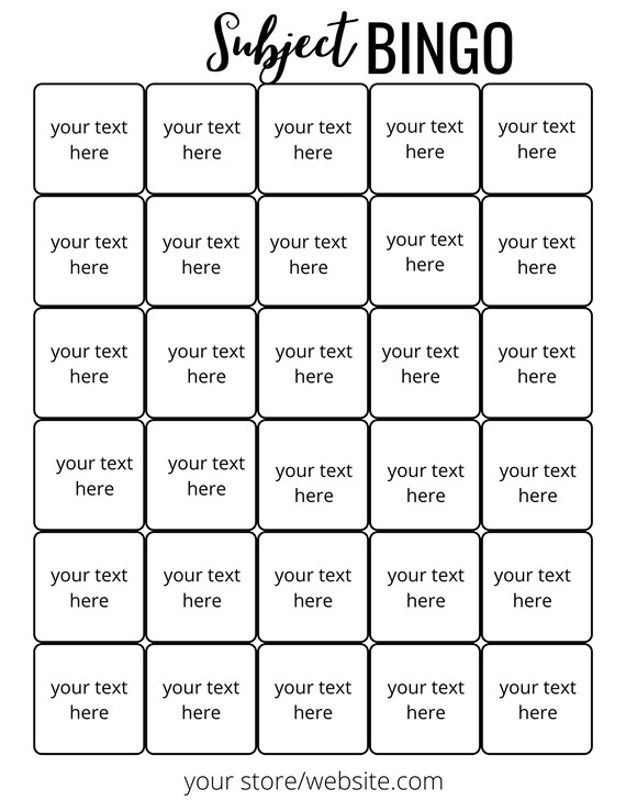 Templates for Teachers Bingo Game Templates How to Create a