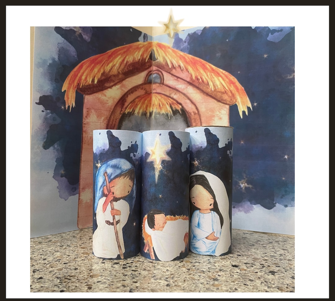 Toilet Paper Roll Activities, Nativity Paper Craft for Toddlers, DIY ...