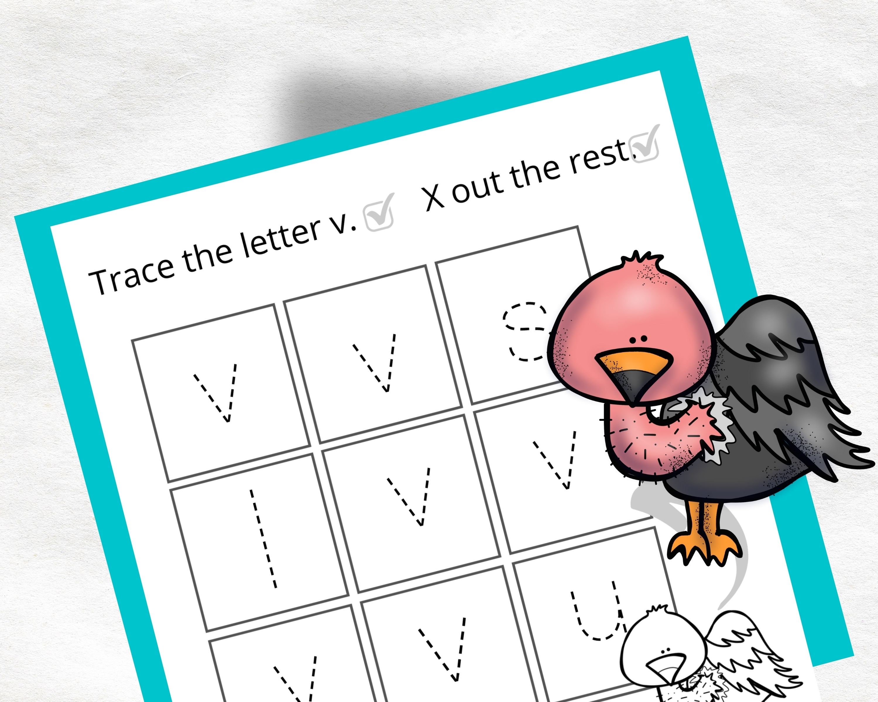 preschool tracing pages tracing letter v worksheets tracing etsy