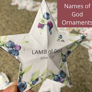 Ornament Advent Calendar, Names of Christ Ornaments, Names of God Ornaments, Advent for Kids
