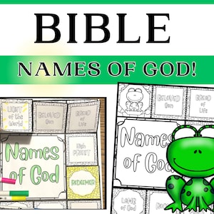 Names of God Printable, Bible Coloring, Prayer Coloring, Bible Study for Kids