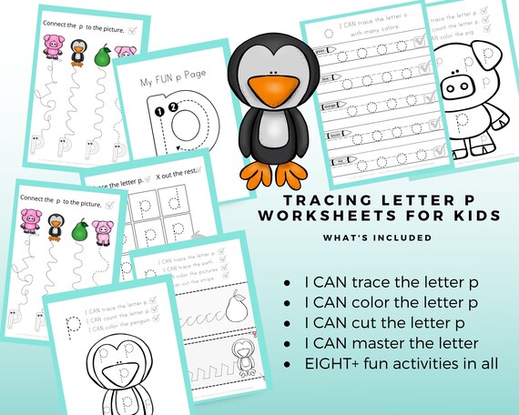 Letter P Worksheets For Kids