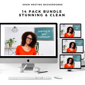 Zoom Background Office,  Zoom Meeting Background, 14 Virtual Backdrops for Teachers, Virtual Meetings, Professional, Virtual Background