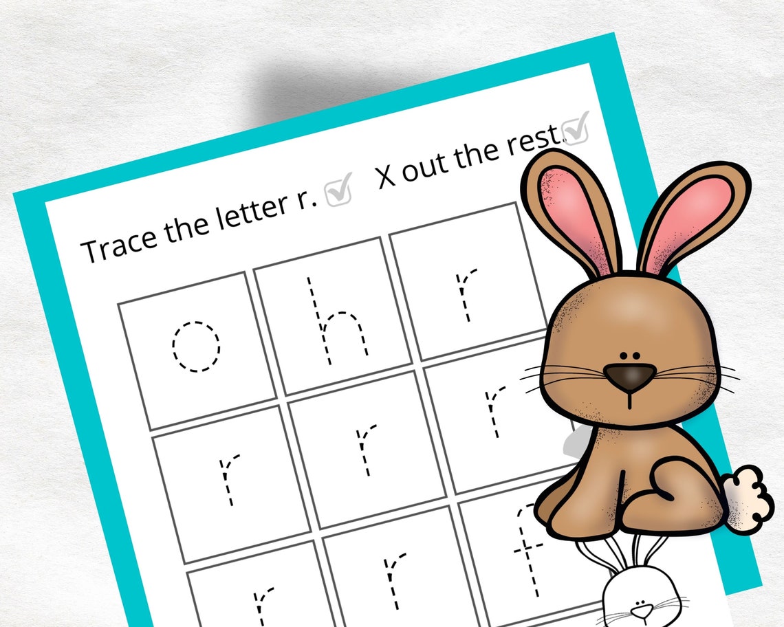 Tracing Letter R Worksheets Tracing Lowercase Letters | Etsy