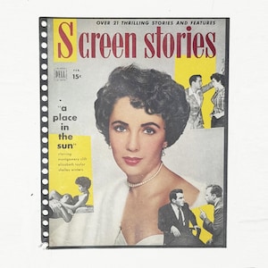 Vintage Elizabeth Taylor Press Proof - Screen Stories Dell Magazine