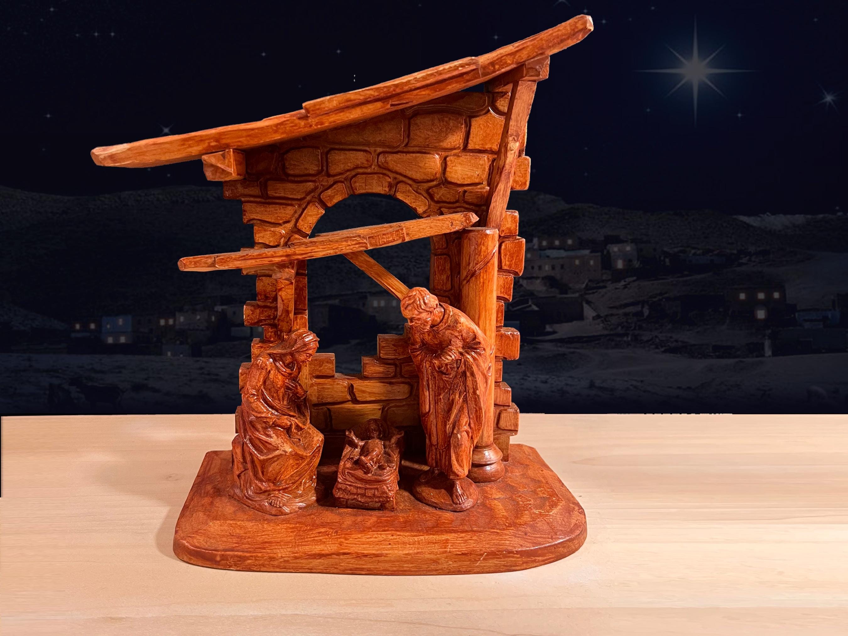 アンリ人形　ANRI 12㎝　【Girl with Lamb nativity】 The ANRI Nativity - Nativity Set - Nativity Scene | Anri
