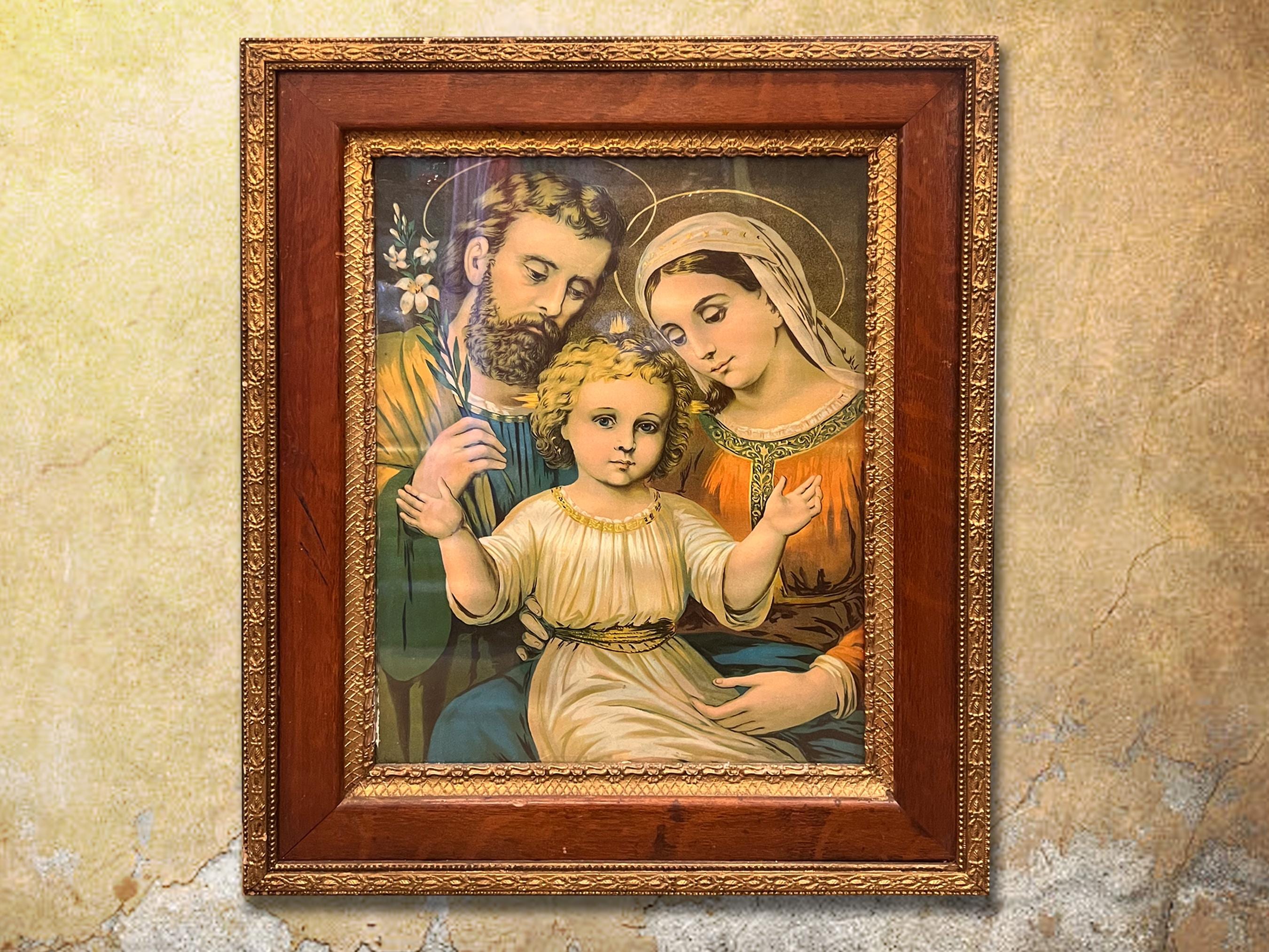Antique Religious Picture Holy Family - Etsy