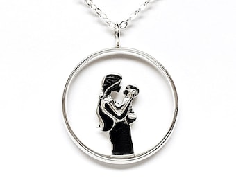 Mother and Child Pendant Necklace: Motherhood Jewelry Gift