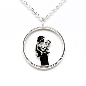 Mother and Infant Pendant Necklace - Motherhood Collection                    (Birthday, Mother&#39;s Day, Christmas gift for mom, newborn baby)
