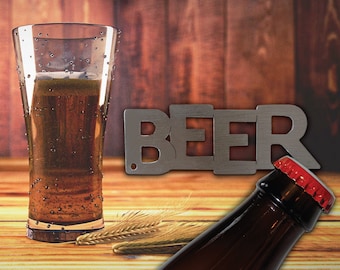BEER Bottle Opener  Magnet Keychain  (Craft Beer Cider Lover Gift)