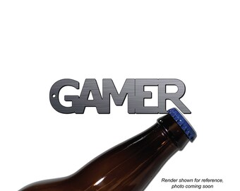 Gamer Bottle Opener: Stainless Steel Keychain Magnet Gift