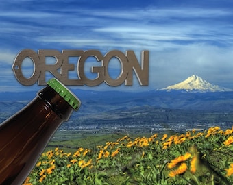 Oregon Bottle Opener: Stainless Steel Keychain or Magnet
