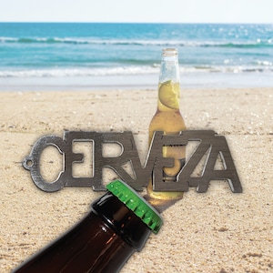 CERVEZA Bottle Opener Keychain (Craft Beer Cider)
