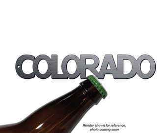Colorado Bottle Opener: Stainless Steel Magnet Keychain, Craft Beer Gift