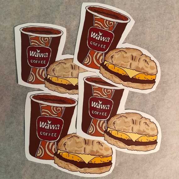 Wawa Coffee and Sizzli Sticker Etsy