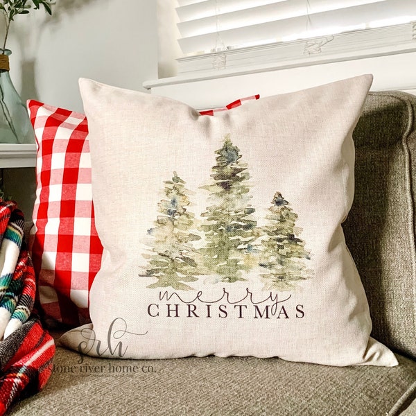 Christmas tree pillow cover | Farmhouse Christmas Pillow Cover | Christmas Decor | Farmhouse Christmas Decor | Rustic Christmas Decor