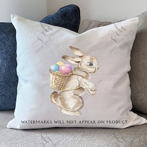 Easter bunny Throw Pillow Cover | bunny pillow | Easter Decor | Farmhouse Decor | Farmhouse Pillow Cover | Decorative pillow | Spring Decor
