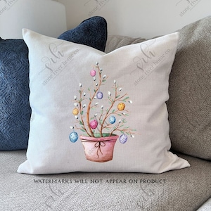 Easter egg pillow cover | Spring decor |  Easter decor | farmhouse decor | farmhouse pillow cover | willow tree | throw pillows for couch